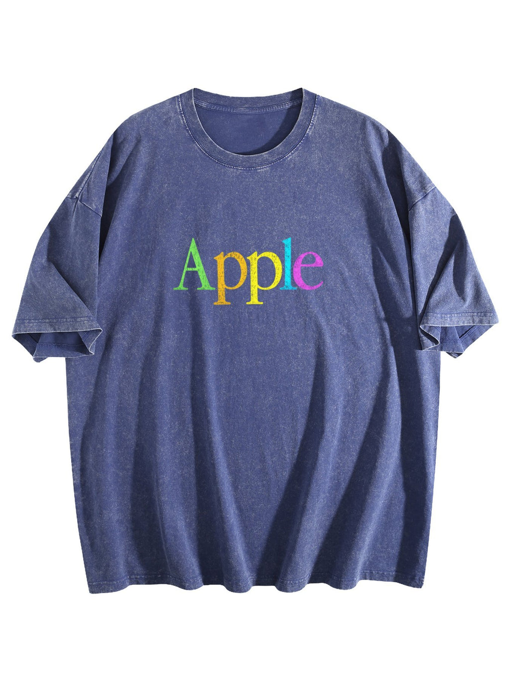 Apple Rainbow Graphic Washed T-Shirt