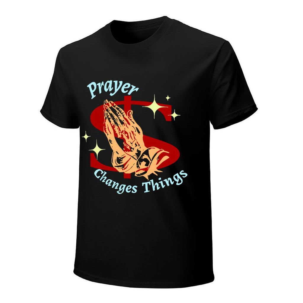 Prayer Changes Things Graphic Black T-Shirt