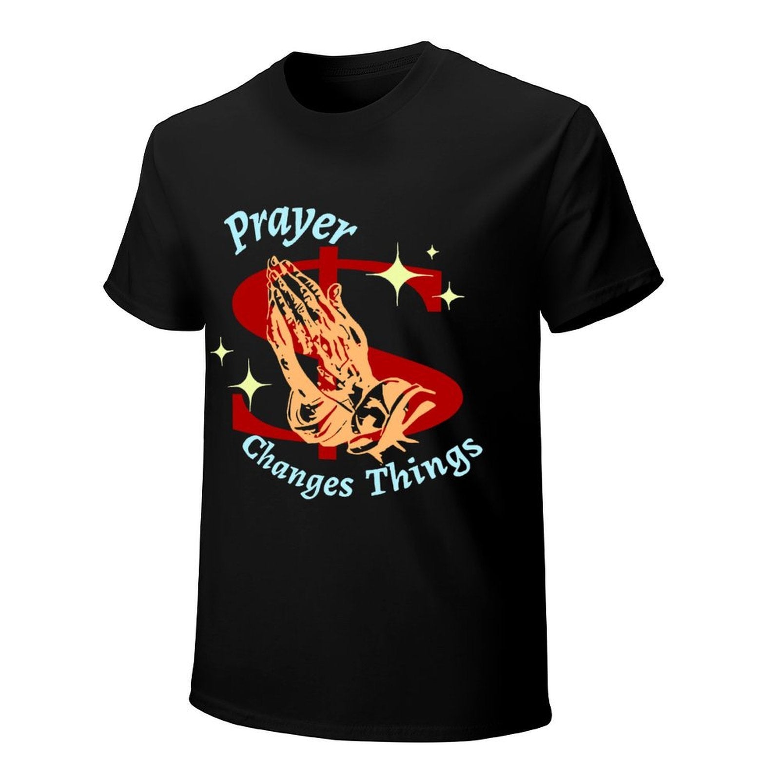 Prayer Changes Things Graphic Black T-Shirt