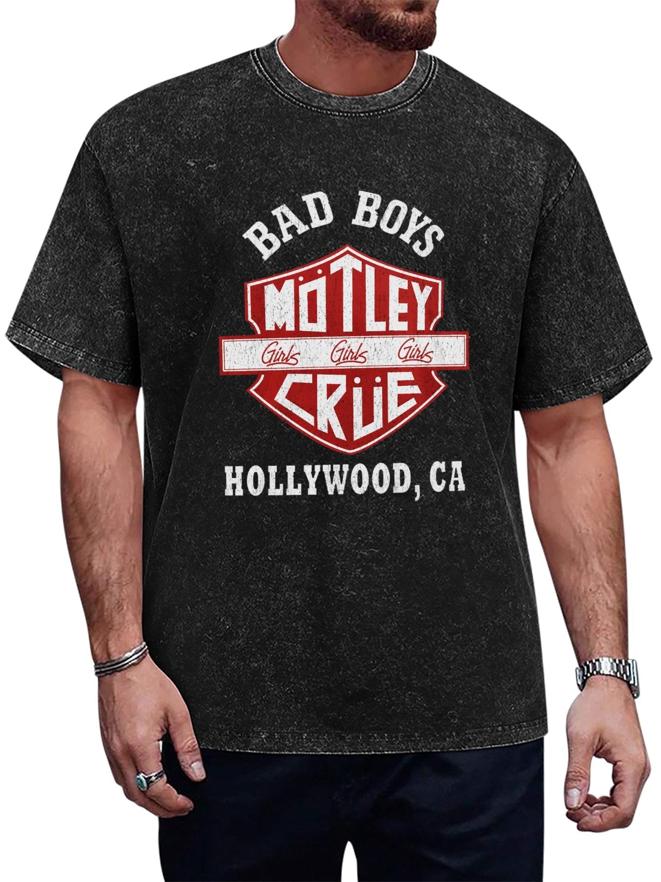 Mötley Crüe Bad Boys Hollywood Graphic T-Shirt Main image