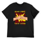 Pump First Talk Later Fist Bump Graphic White T-Shirt