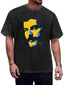 Rock Icon Yellow and Blue Portrait Graphic T-Shirt