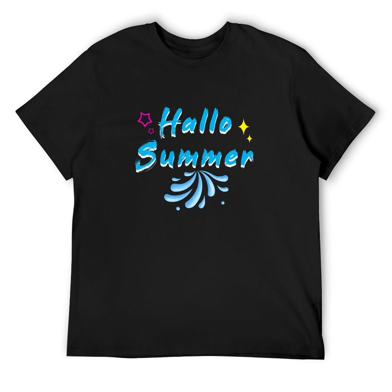 Hallo Summer Graphic Black T-Shirt