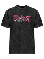 Slipknot Purple Distressed Logo Graphic T-Shirt