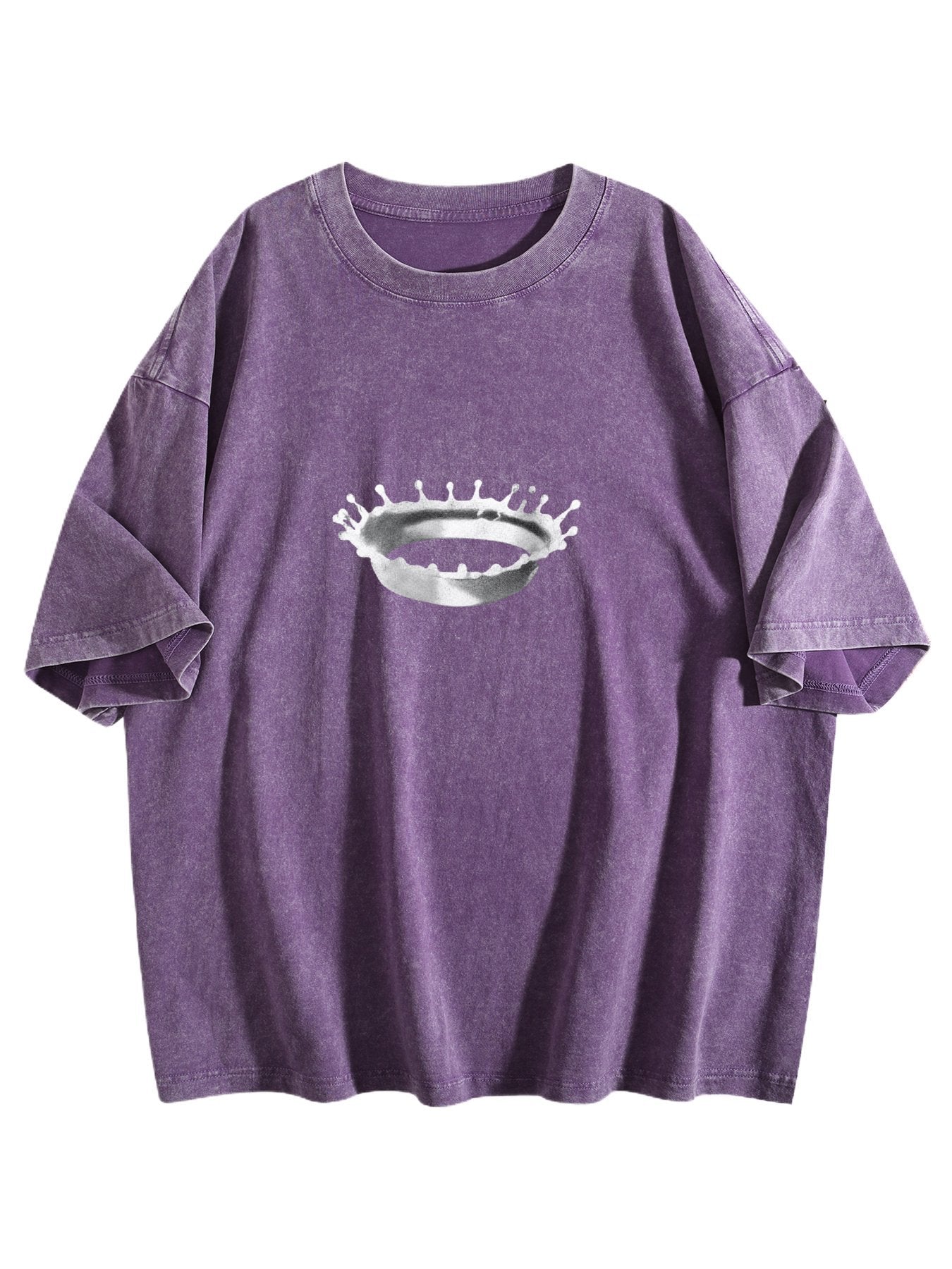 Milk Splash Washed Graphic T-Shirt