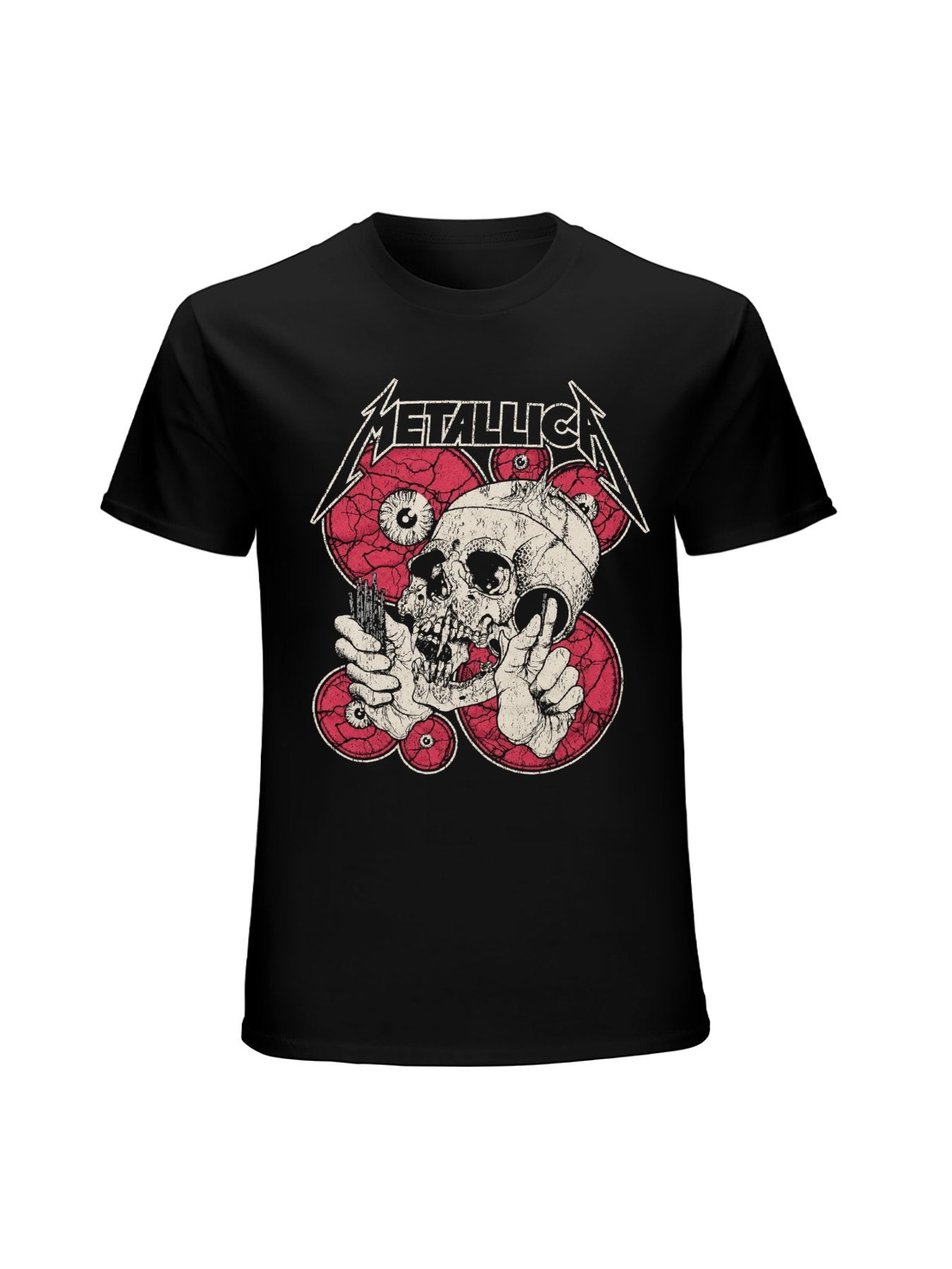Metallica Skull Headphones Graphic T-Shirt