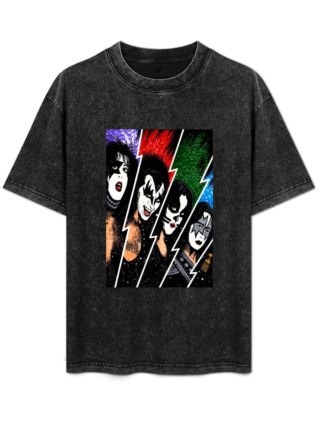 Vintage KISS Band Portrait Graphic T-Shirt
