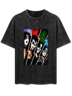 Vintage KISS Band Portrait Graphic T-Shirt