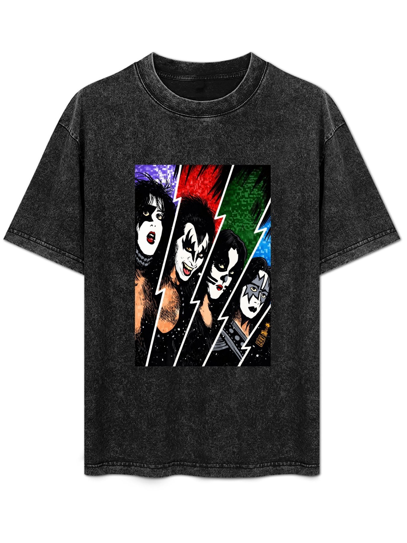 Vintage KISS Band Portrait Graphic T-Shirt
