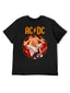 AC/DC Rock Guitarist Circle Graphic T-Shirt