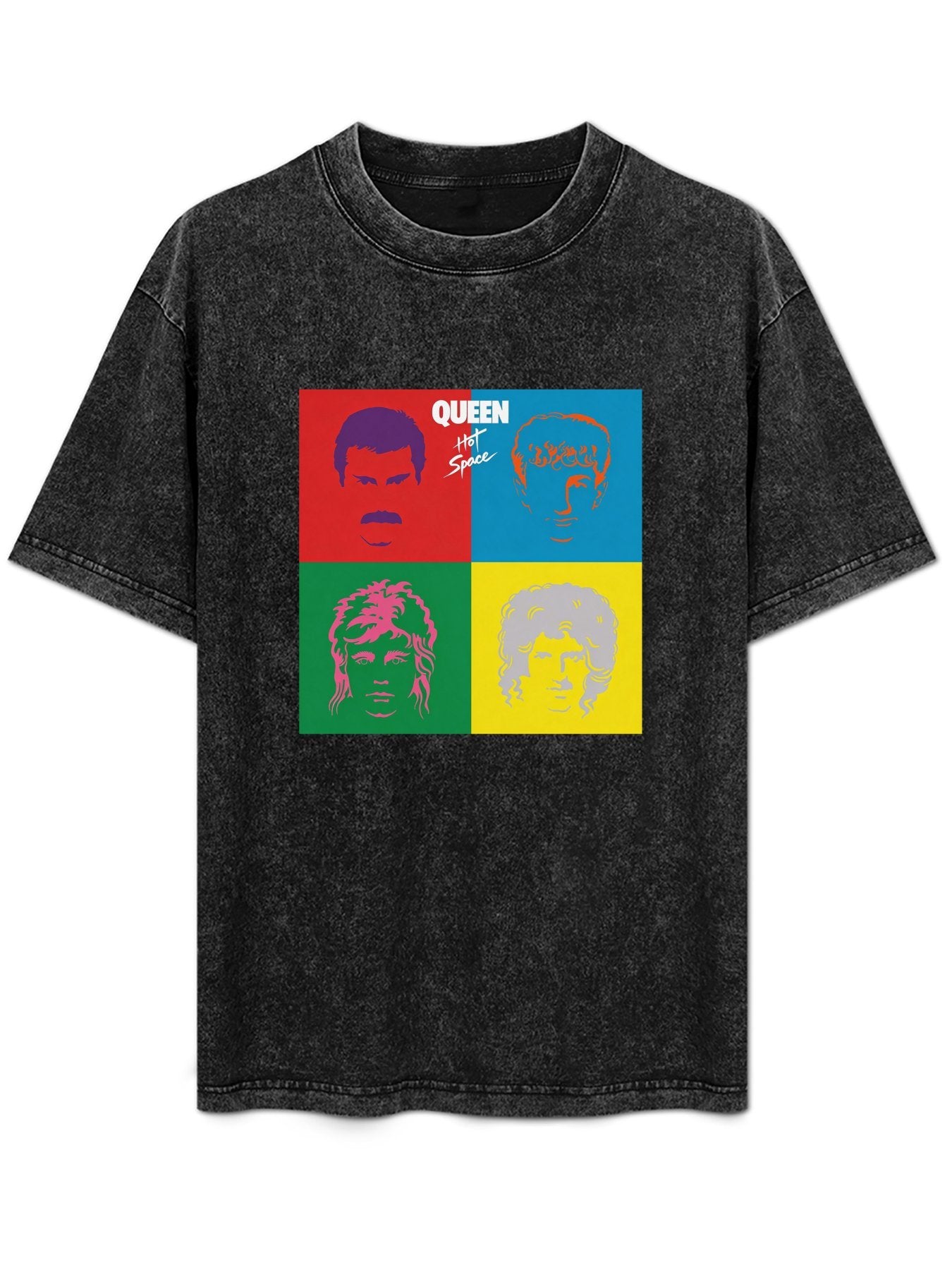 Queen Hot Space Pop Art Band Portrait Graphic T-Shirt
