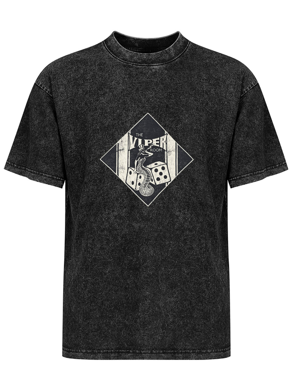 The Viper Room Snake and Dice Graphic Washed T-Shirt