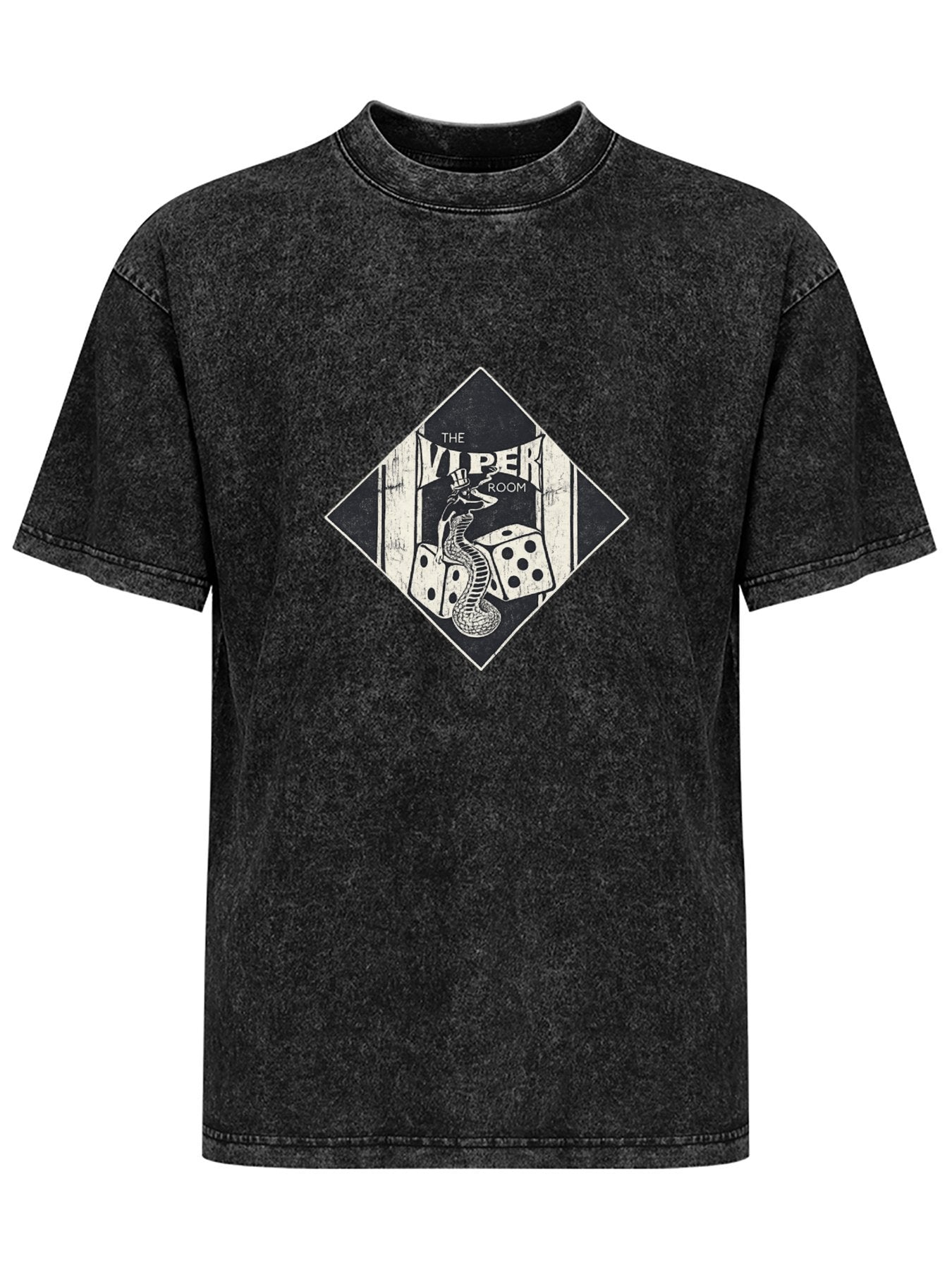 The Viper Room Snake and Dice Graphic Washed T-Shirt
