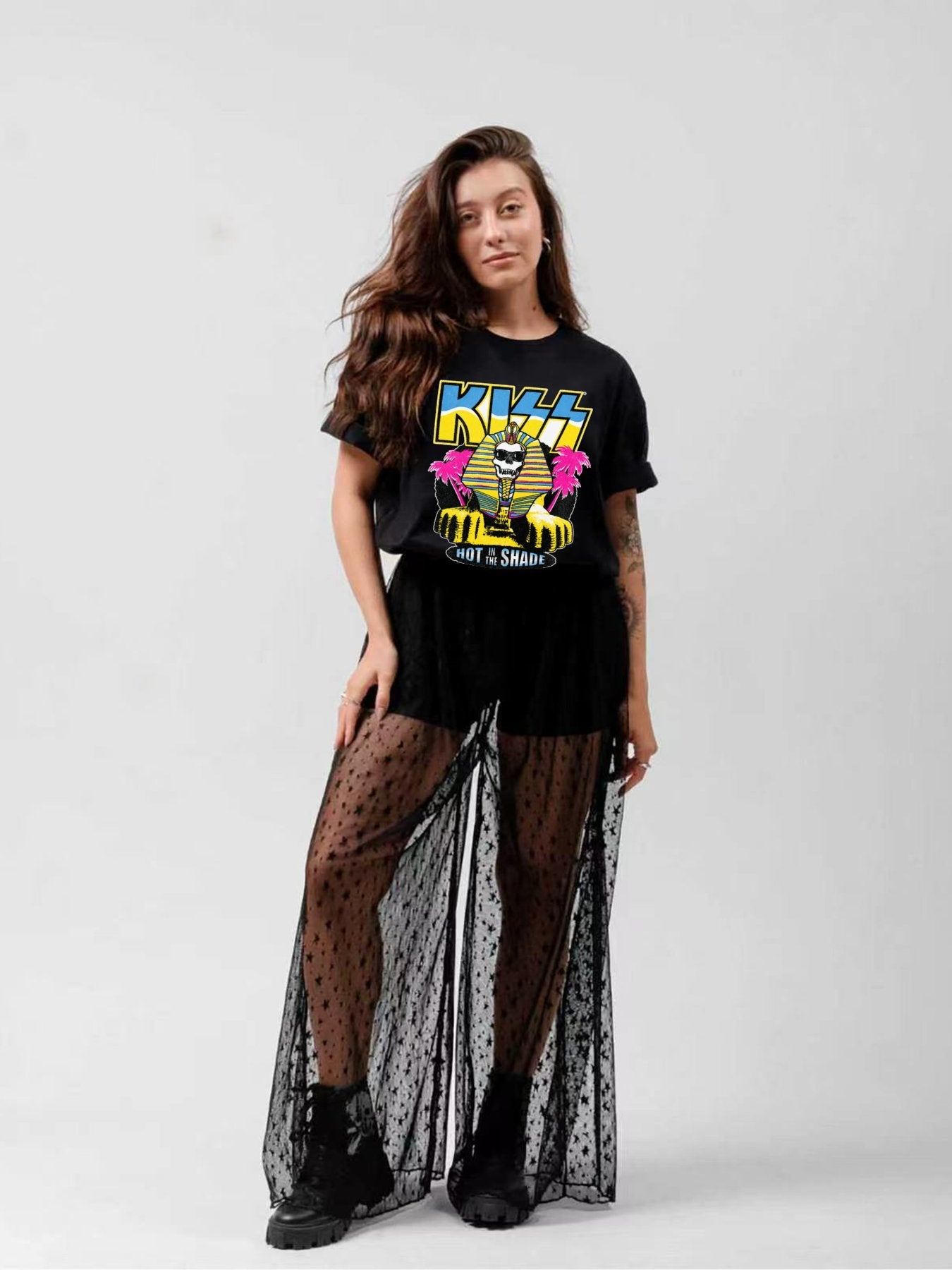 KISS Hot In The Shade Sphinx Skull Graphic T-Shirt