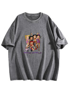 Boop World Washed Cartoon Graphic T-Shirt