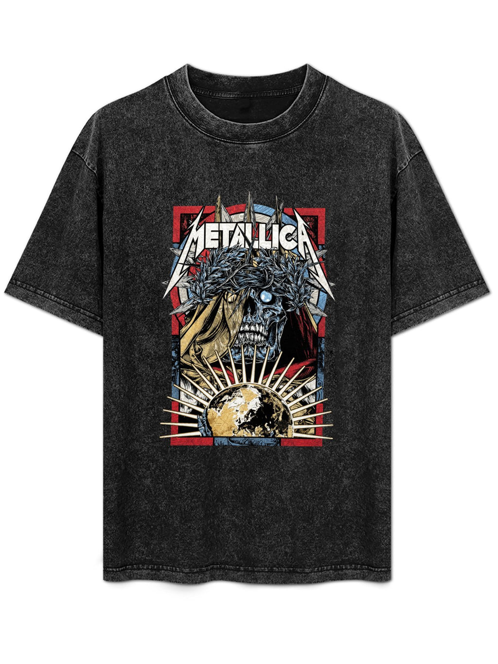 Metallica Crowned Skull Graphic T-Shirt