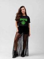 Pantera Green Leaf Logo Graphic T-Shirt
