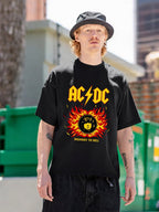 AC/DC Flaming Angus Face Inferno Hard Rock T-Shirt