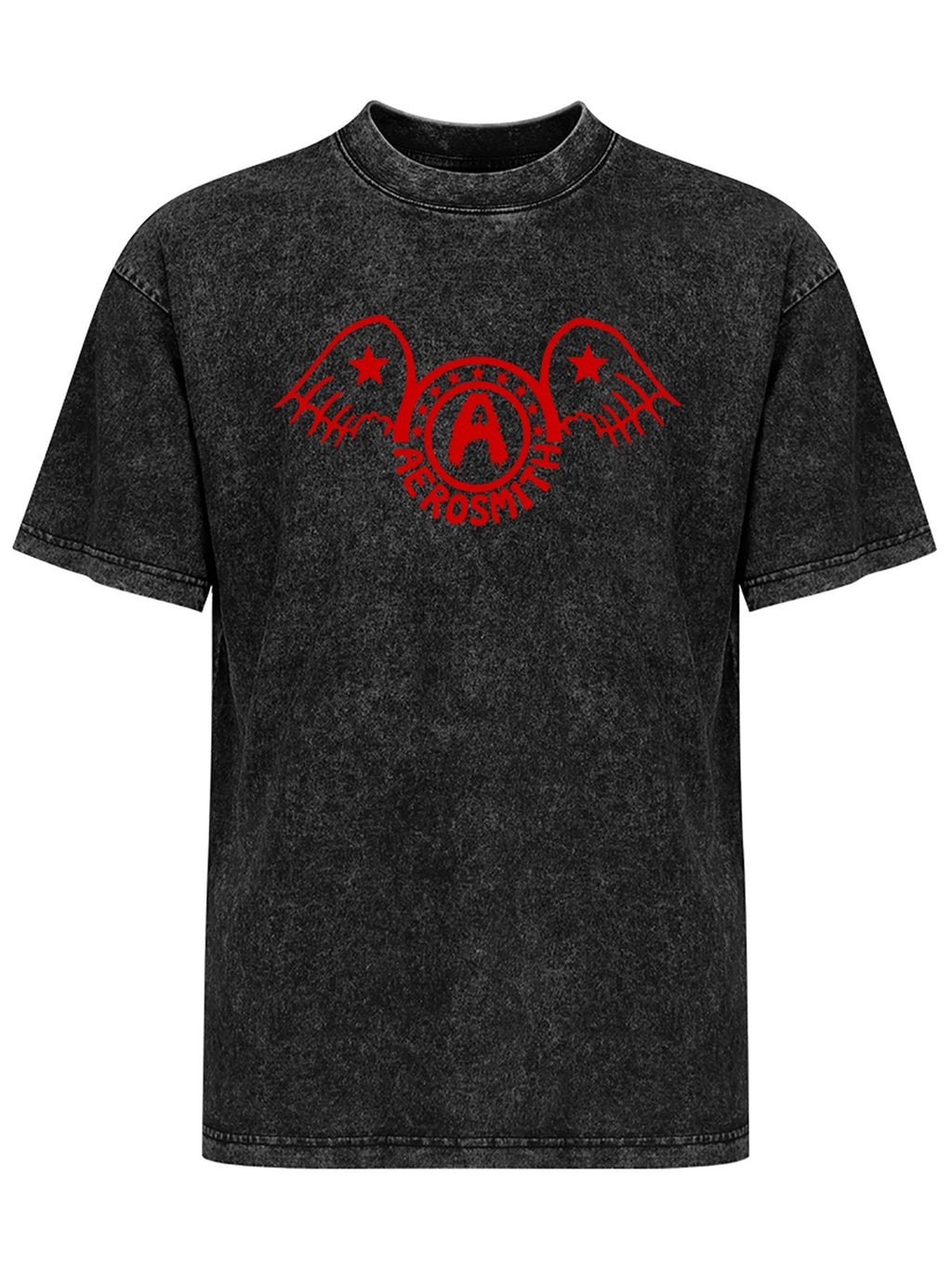 Aerosmith Red Star Wing Logo Graphic T-Shirt
