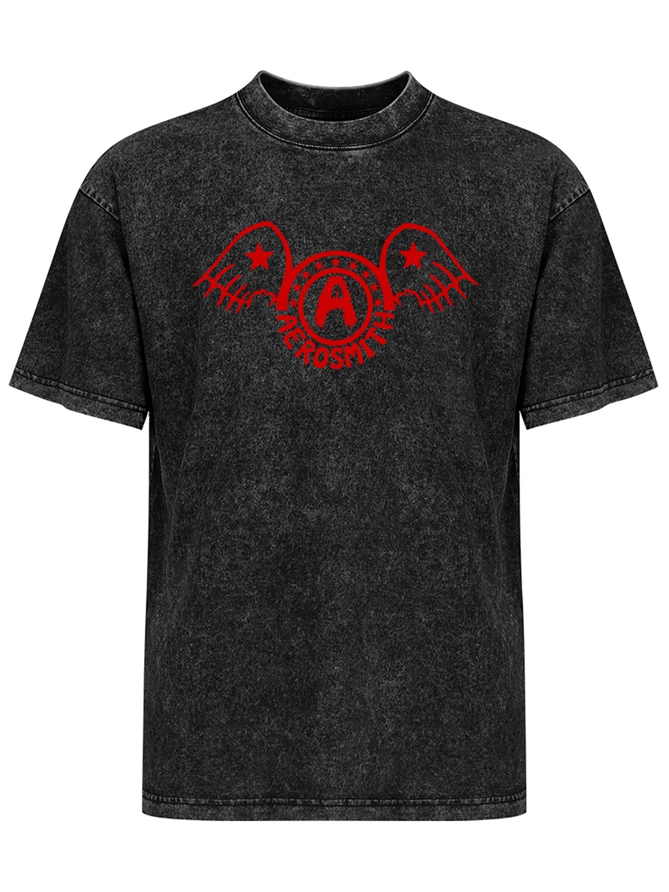 Aerosmith Red Star Wing Logo Graphic T-Shirt