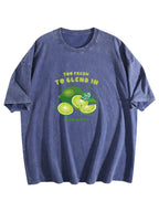 Too Fresh to Blend In Lime Graphic Washed T-Shirt