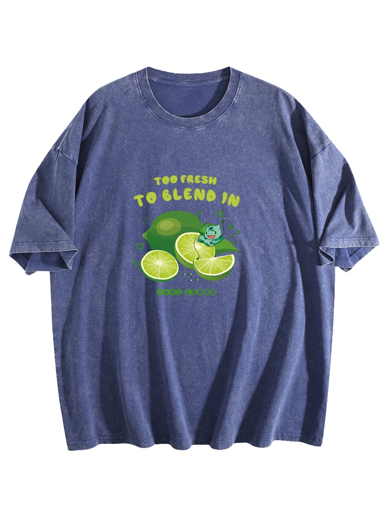 Too Fresh to Blend In Lime Graphic Washed T-Shirt