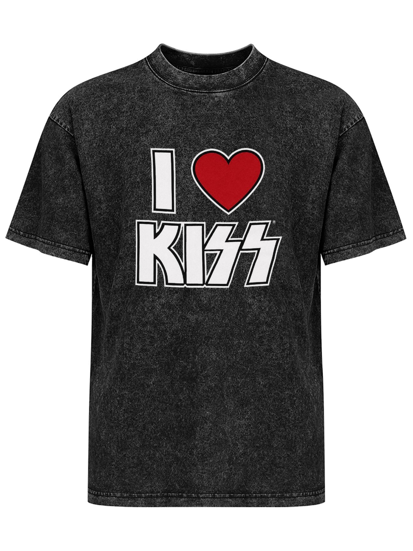 I Love KISS Heart Logo Graphic T-Shirt