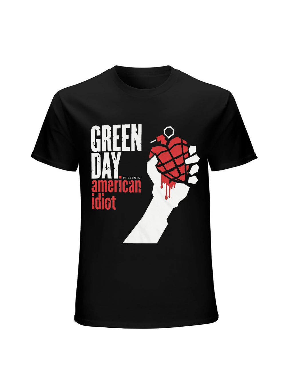 Green Day American Idiot Heart Grenade Graphic T-Shirt