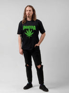 Pantera Green Leaf Logo Graphic T-Shirt