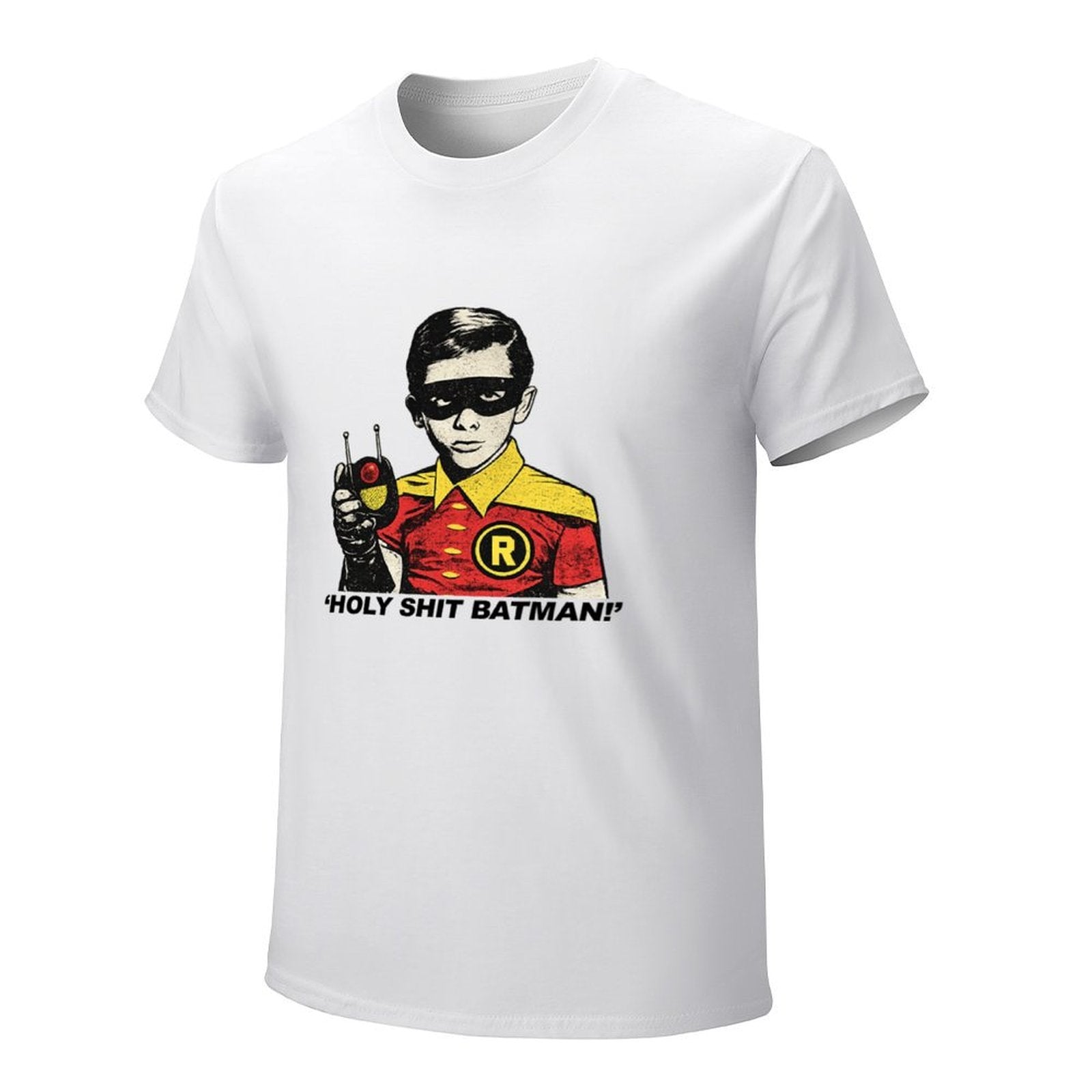 Holy Shit Batman Comic Graphic White T-Shirt