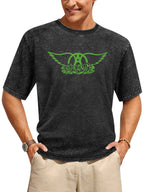 Aerosmith Green Wing Logo Graphic T-Shirt