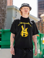 Metallica Yellow Guitar Graphic T-Shirt