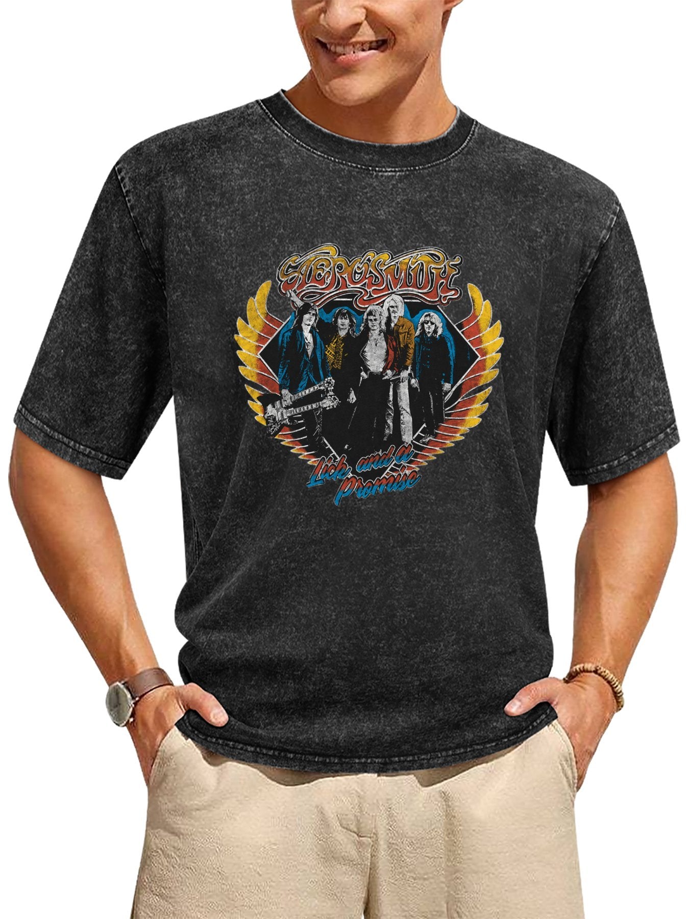 Aerosmith Lick and a Promise Band Graphic T-Shirt Secondary image