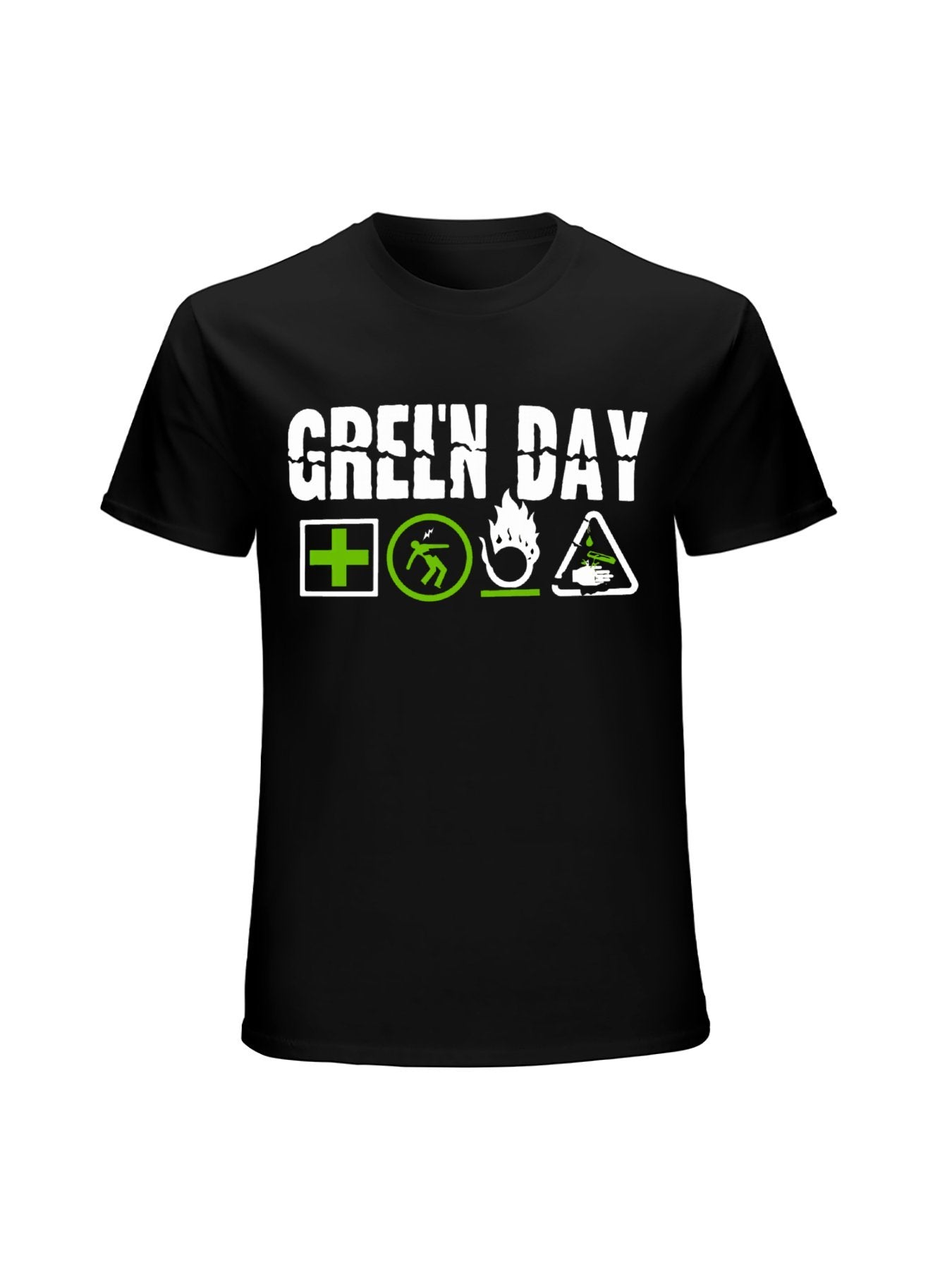 Green Day Safety Icon Punk Graphic T-Shirt
