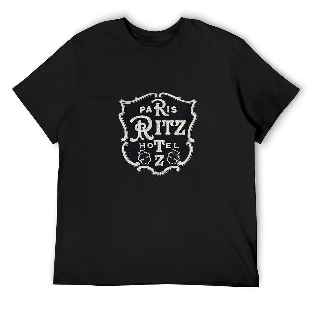 Paris Ritz Hotel Crest Graphic Black T-Shirt
