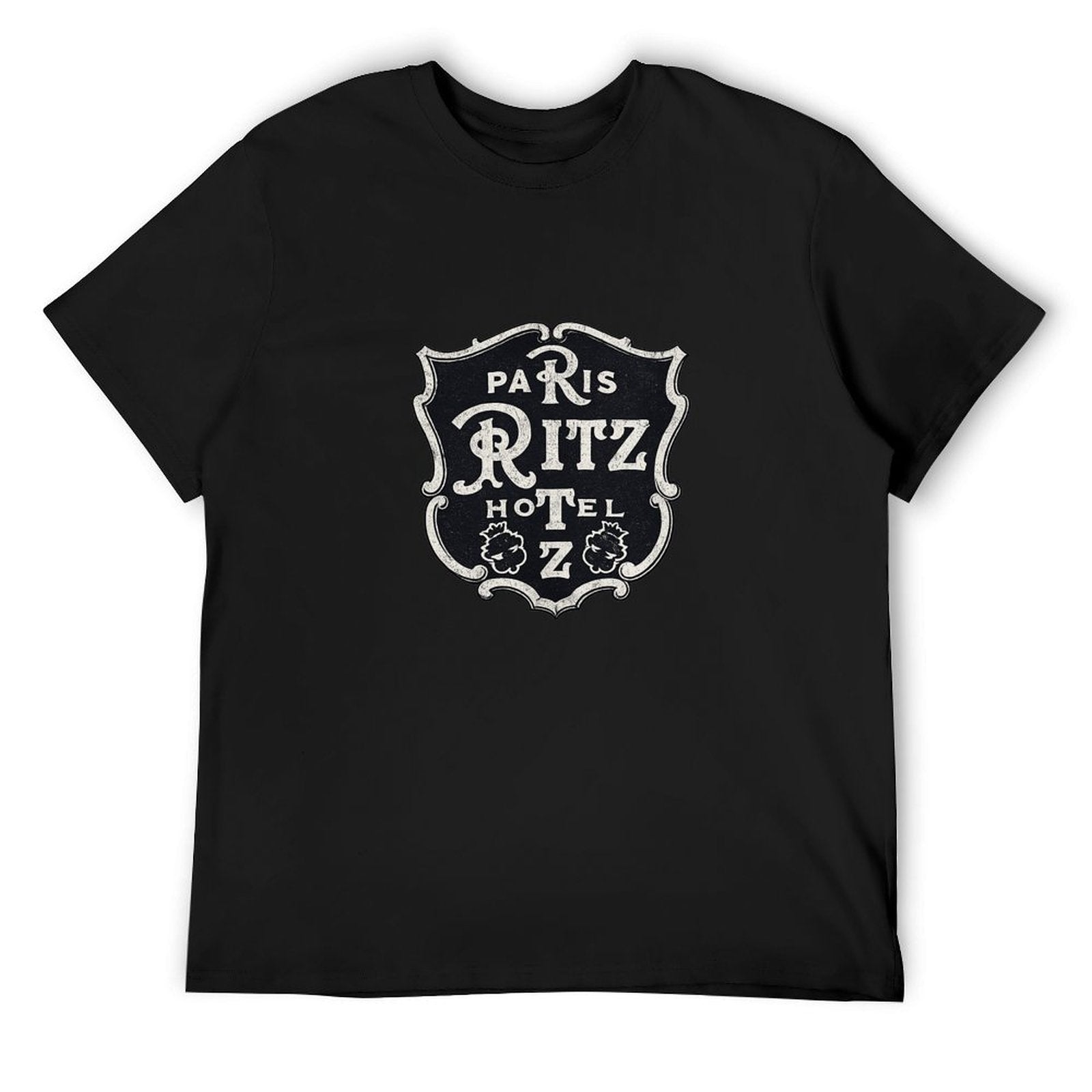 Paris Ritz Hotel Crest Graphic Black T-Shirt