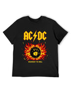 AC/DC Flaming Angus Face Inferno Hard Rock T-Shirt