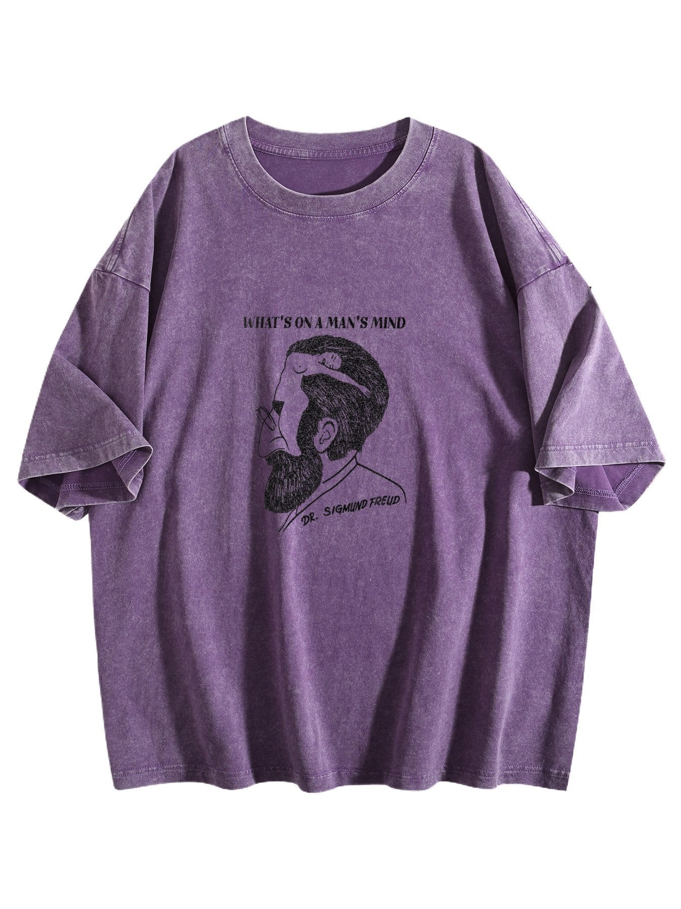 What's on a Man's Mind Graphic Washed T-Shirt