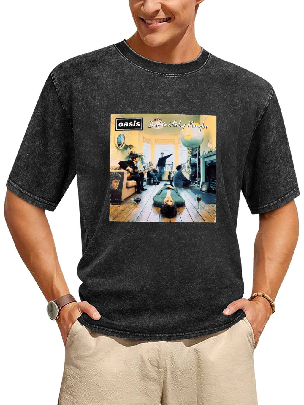 Oasis Definitely Maybe Album Cover Graphic T-Shirt