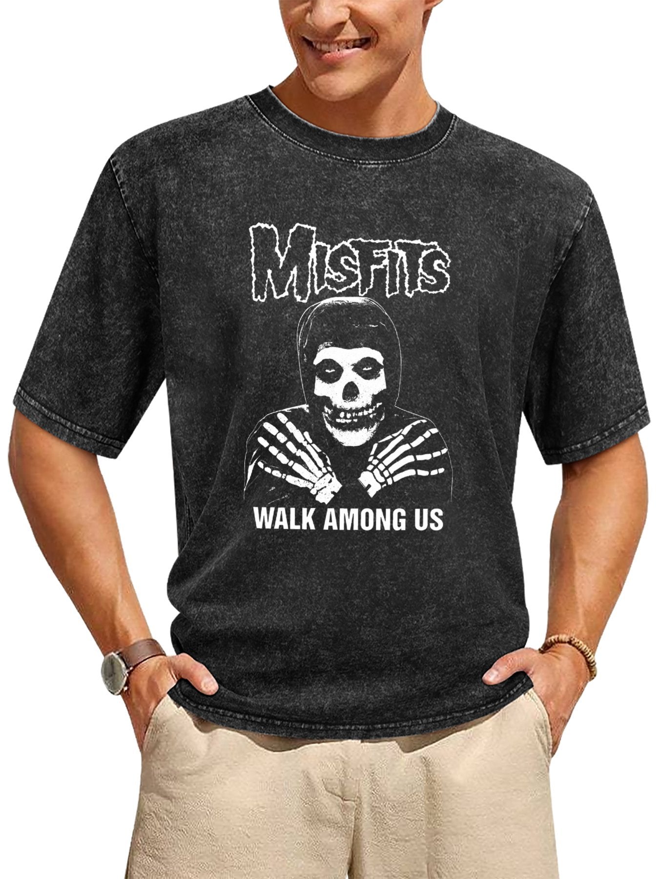 Misfits Walk Among Us Skeleton Hands Graphic T-Shirt