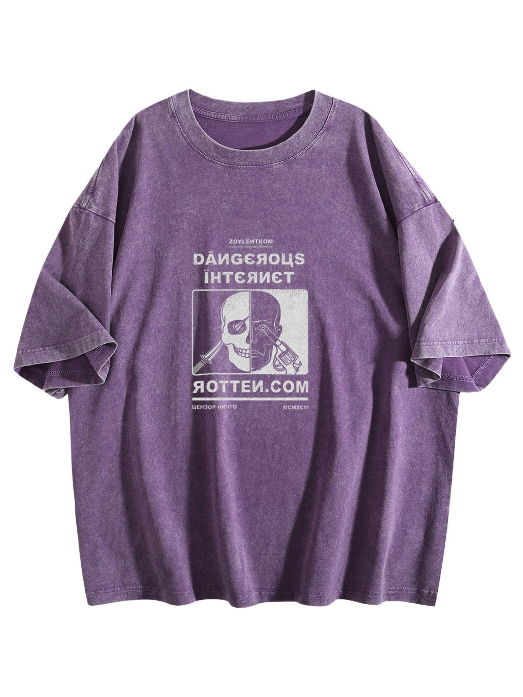 Dangerous Internet Graphic Washed T-Shirt