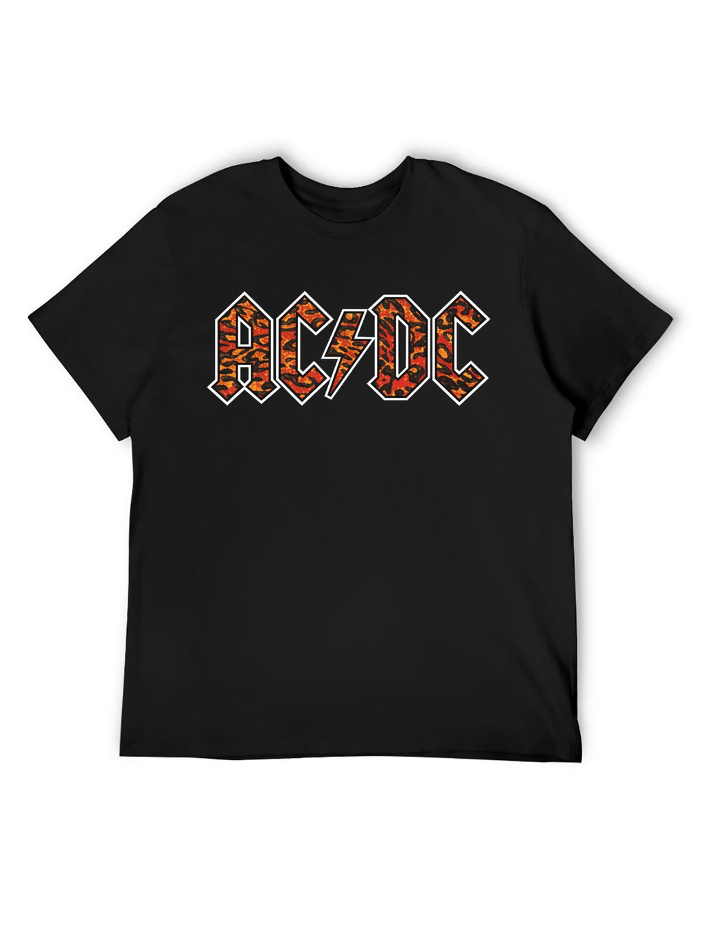 AC/DC Tiger Stripe Logo Vintage Rock T-Shirt