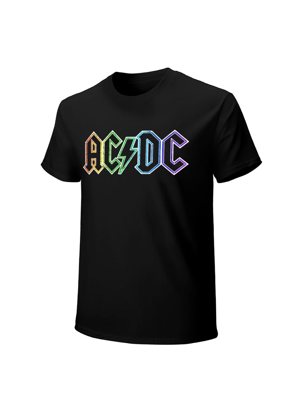 AC/DC Rainbow Logo Minimalist Rock T-Shirt