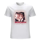 Hauntingly Beautiful Two Faces Graphic White T-Shirt