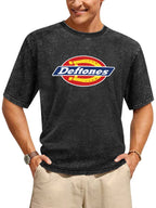 Deftones Horseshoe Oval Logo Graphic T-Shirt