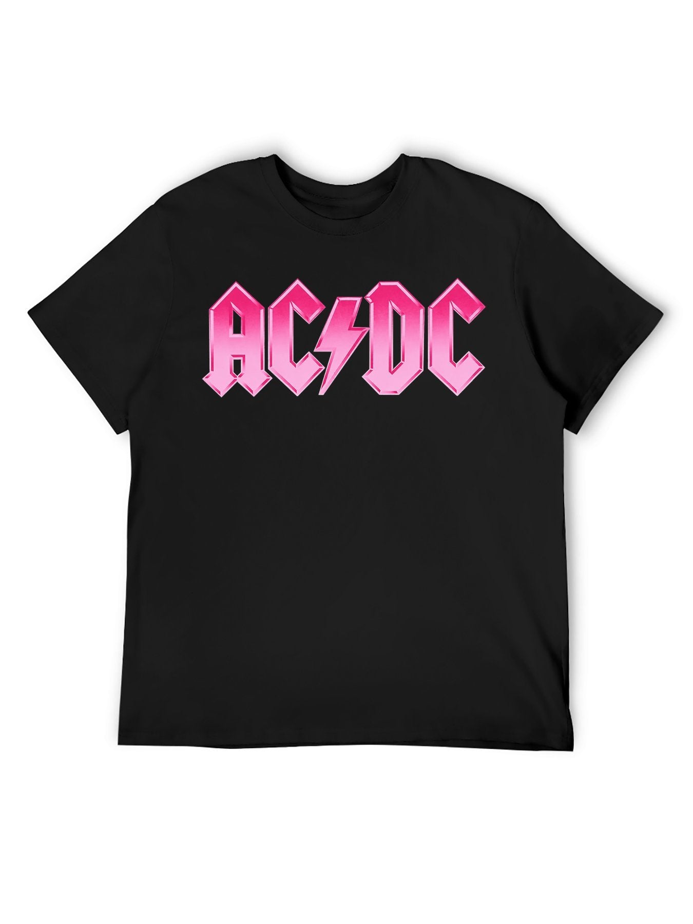 AC/DC Pink Metallic Logo Graphic T-Shirt
