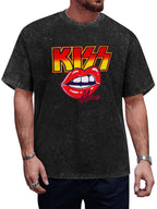 KISS Alive Red Lips Vintage Graphic T-Shirt
