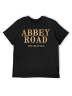 The Beatles “Abbey Road” Gold Text Graphic T-Shirt