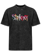 Slipknot Multicolor Distressed Logo Graphic T-Shirt