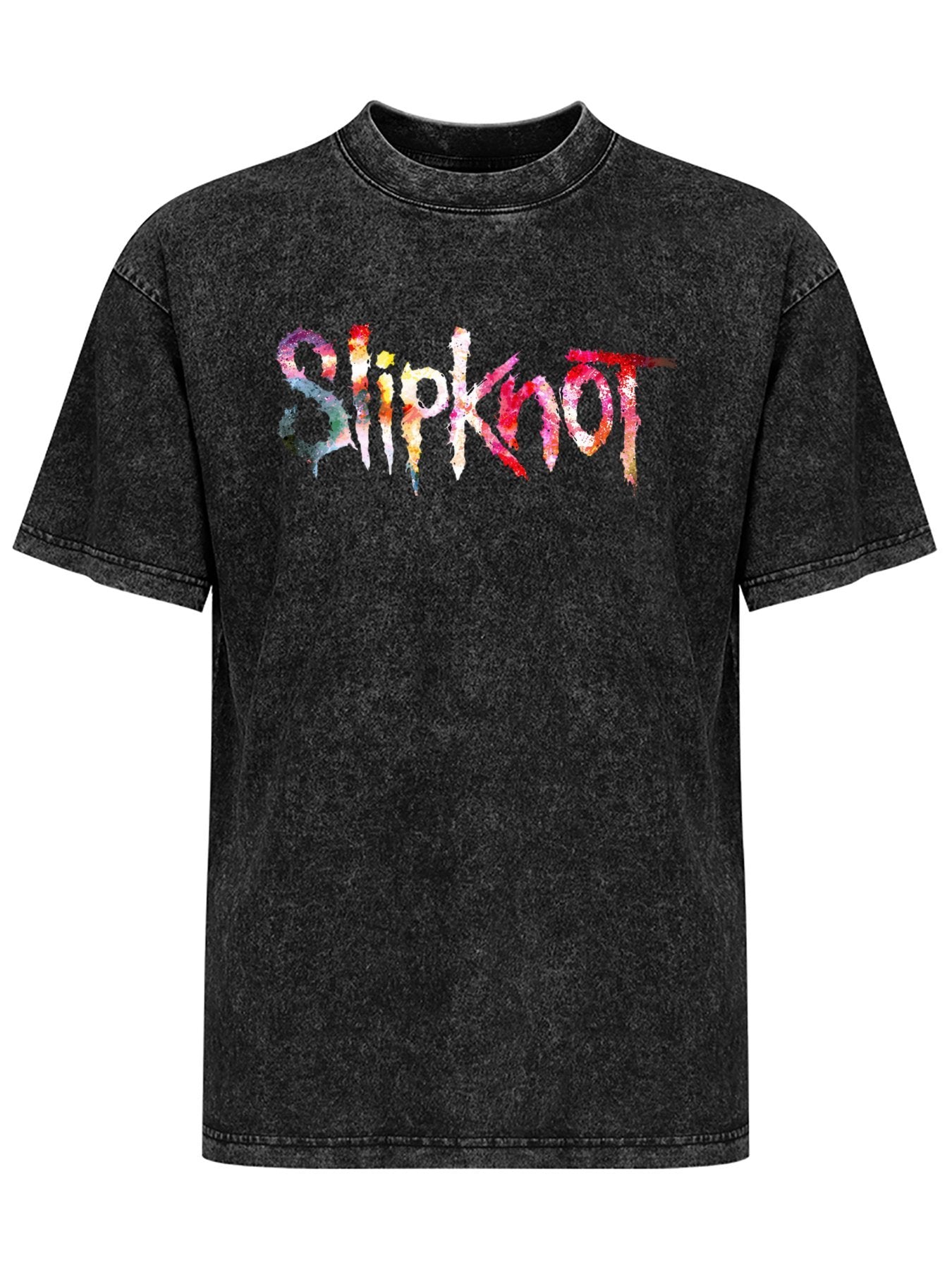 Slipknot Multicolor Distressed Logo Graphic T-Shirt